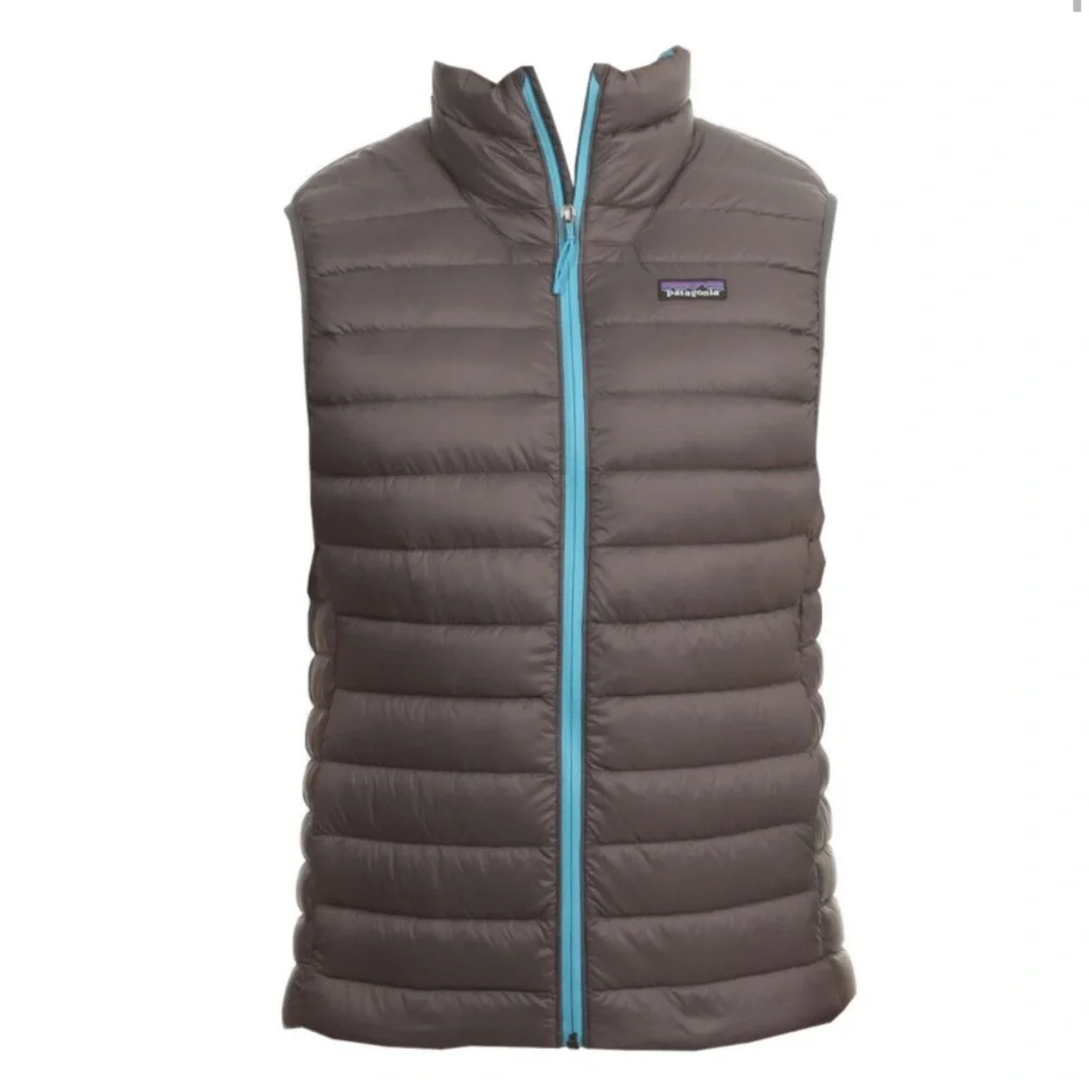 Patagonia Dark Brown Vest with Blue Lining